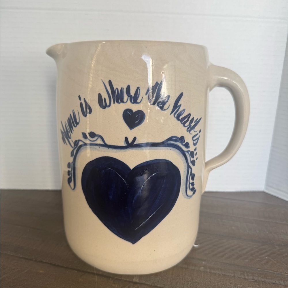 Casey Pottery "Home Is “Where The Heart Is" XLarge Pitcher